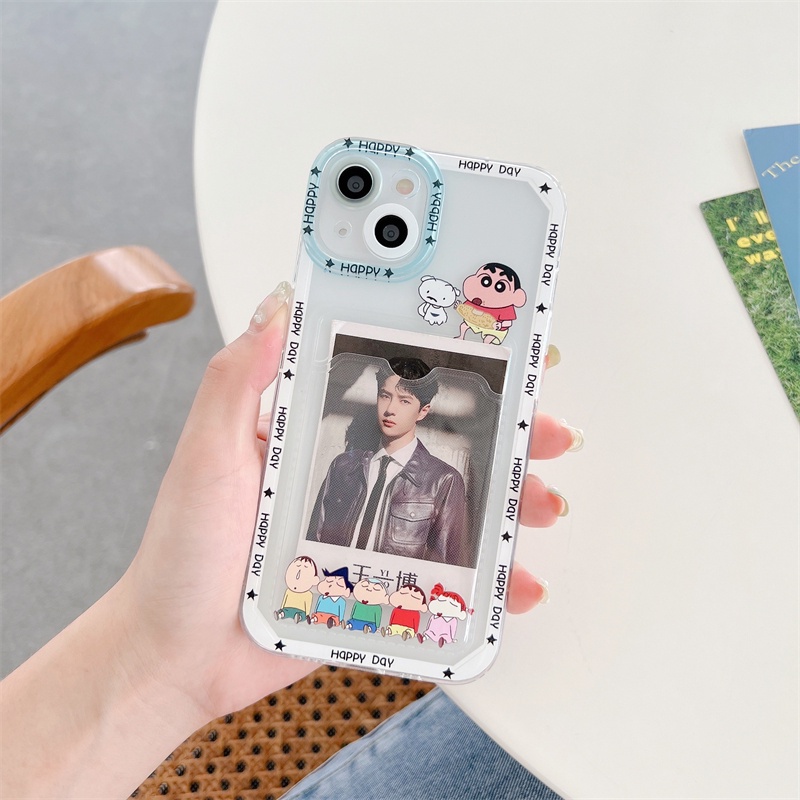 Soft Case Silikon Motif Crayon Shin-chan Untuk Iphone 13 12 11 Pro X XS Max XR 7 8 Plus SE