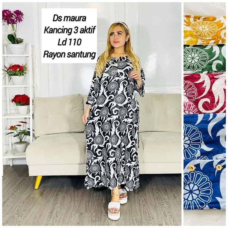 HOMY DRESS GAMIS MOTIF /GAMIS RAYON