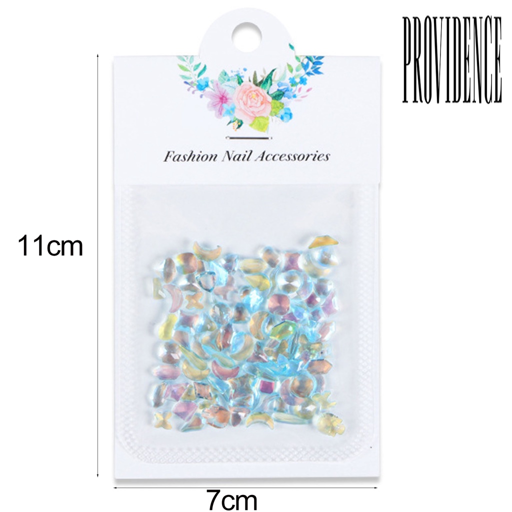 Providence 100Pcs / Set Stiker Kuku Motif Geometri Asimetris Untuk Dekorasi Nail Art / Manicure / Salon