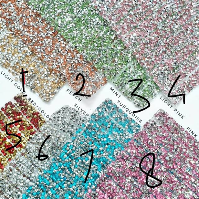 Diamond tikar motif acak/payet tikar