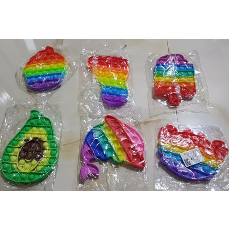 Mainan Anak Pop It Fidget Toys Bubble Mainan Anak Anti Stress Series Ready Stock-2