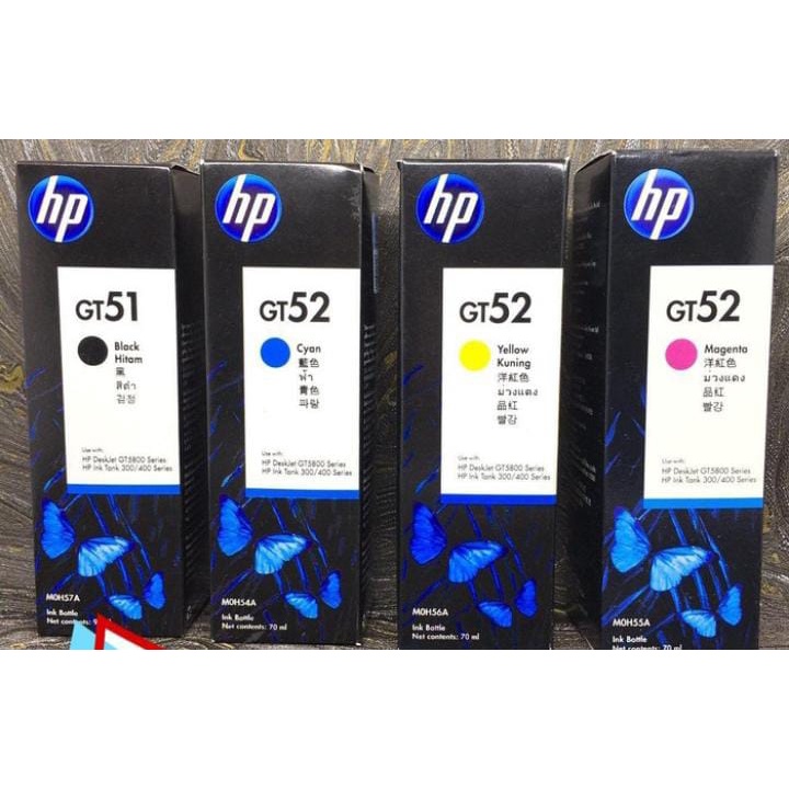 tinta hp gt 51 & gt 52 original