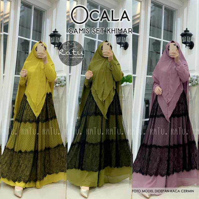 OCALA RATU GAMIS/GAMIS SET KHIMAR/GAMIS TERBARU/GAMIS MURAH