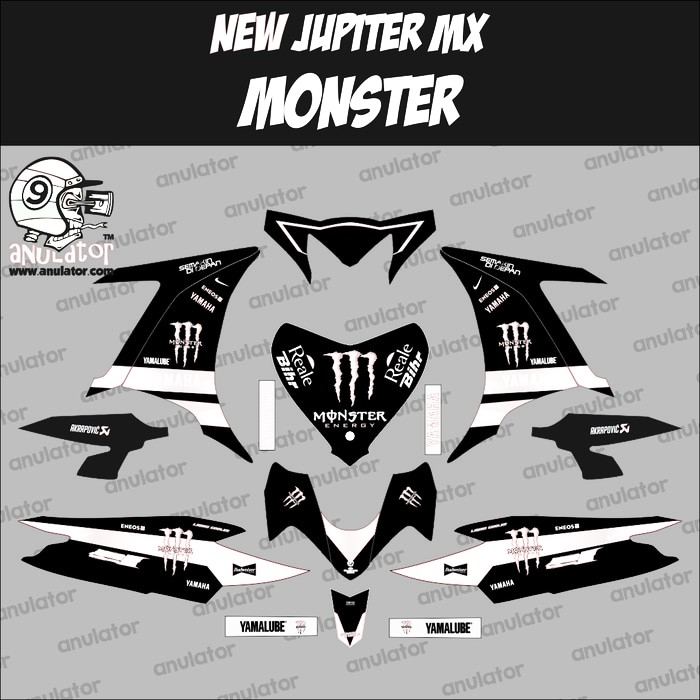 Sticker Striping Motor Stiker Yamaha New Jupiter Mx Monster Spec B