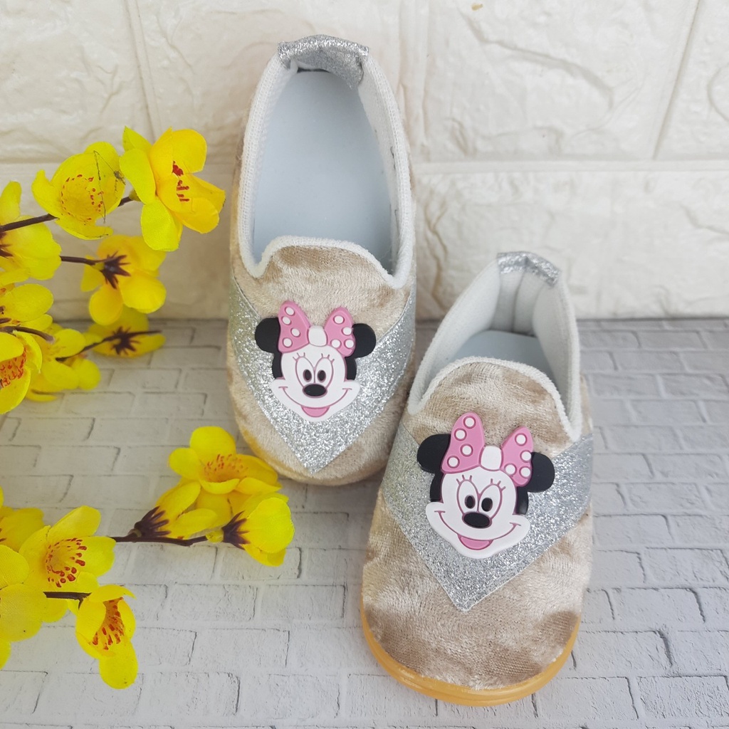 mandirishoesstore-SEPATU PESTA ANAK PEREMPUAN ISABELA MICKEY MOUSE 1-3 TAHUN SOL BUNYI CAY36