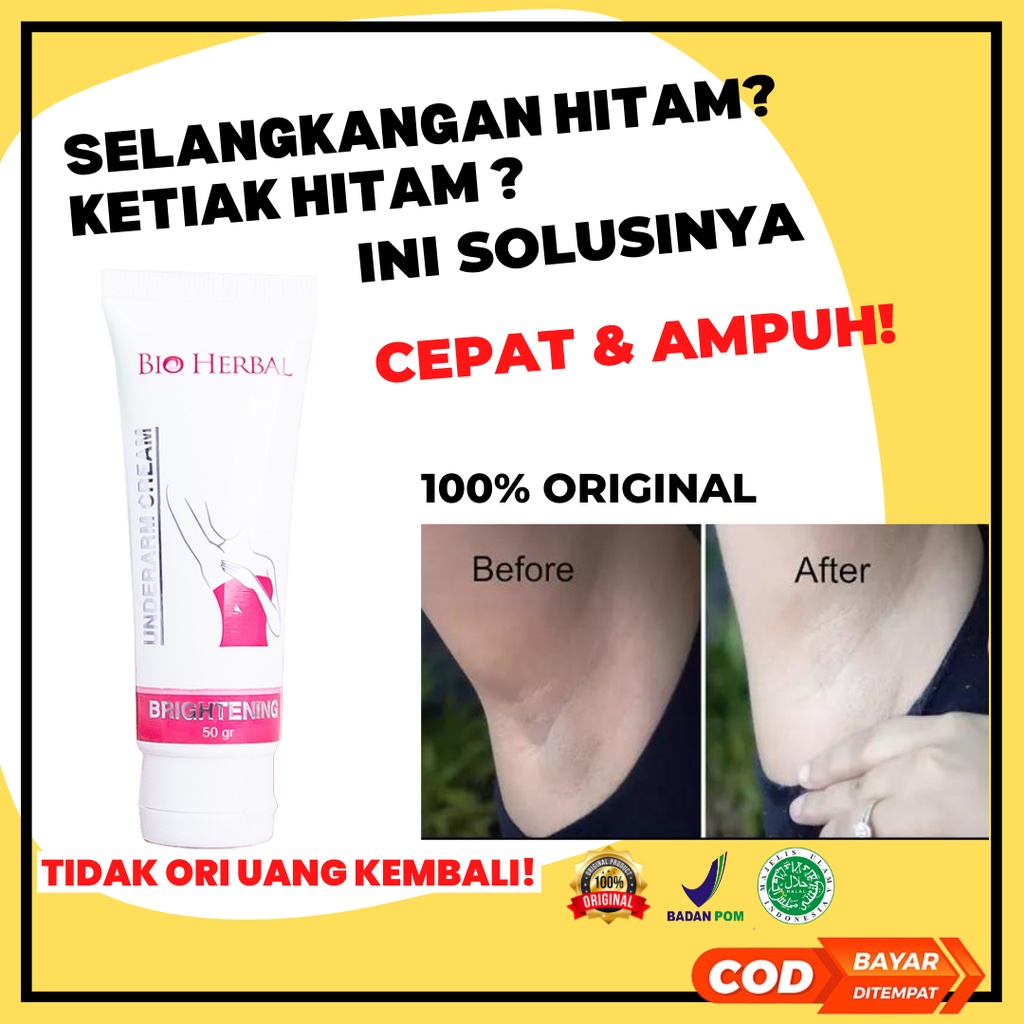 Pemutih Selangkangan Bokong Ampuh Krim Pemutih Selangkangan Dan Ketiak BPOM BIO HERBAL Underarm
