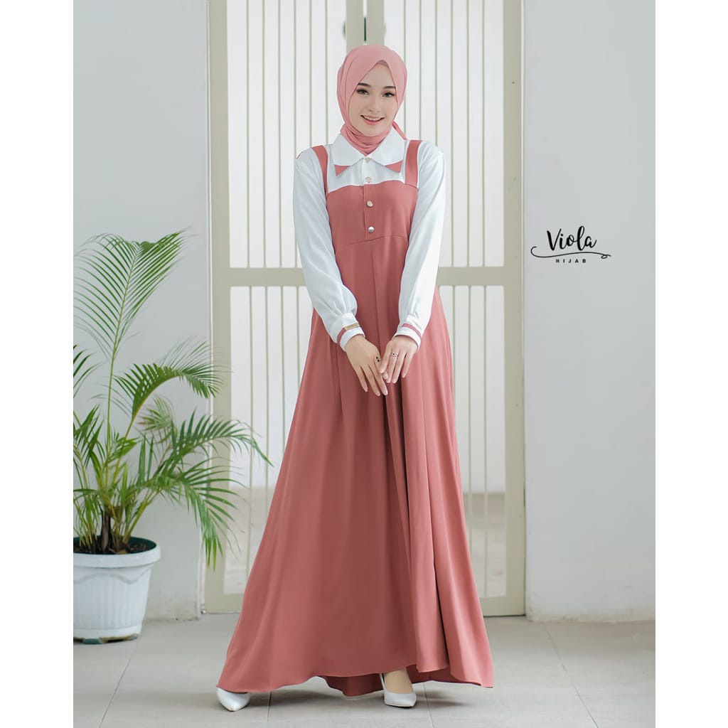 TERBARU GAMIS ITY CREPE ORI/ ALISHA DRESS ORI BY VIOLA HIJAB( COD)