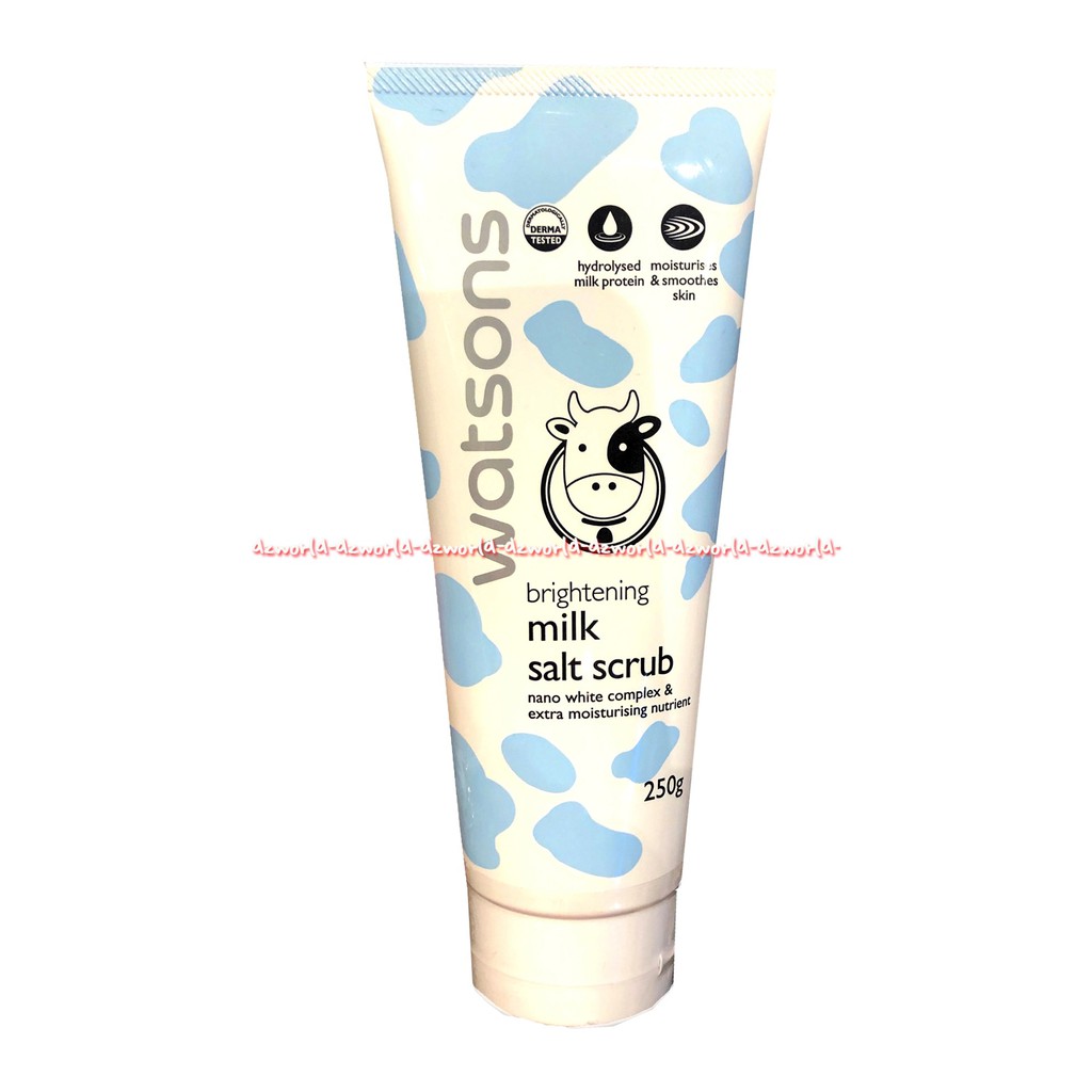 Watsons Brightening Milk Salt Scrub 250gr Sabun Pembersih Skrub Untuk Tubuh Badan Watson