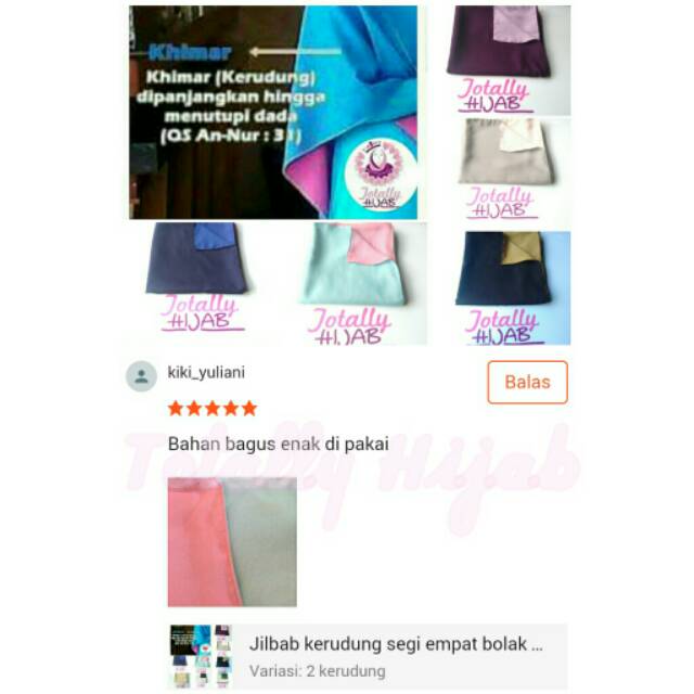 Hijab Bolak Balik Segi empat Murah Tebal Polos Besar 2 Warna 2 in 1 Jumbo Syari bisa Grosir di Jogja