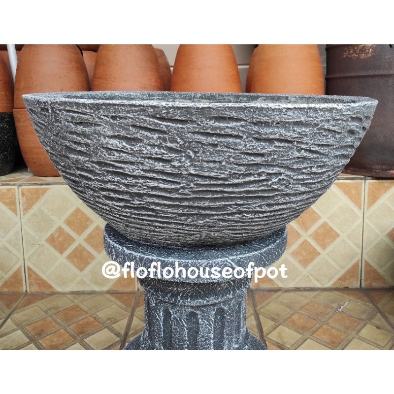 pot semen khusus lotus dan teratai D55cm T23cm tdk termasuk kaki ya