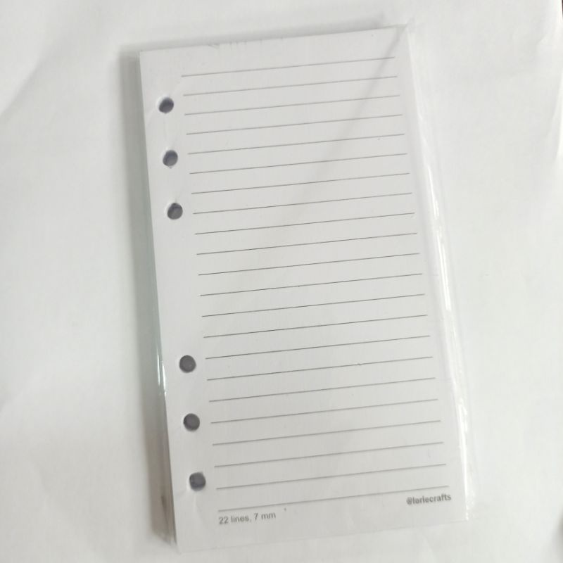 Refill Paper Binder Loose leaf A6 Ring 6 Garis Kertas A6R6 LC 100gsm