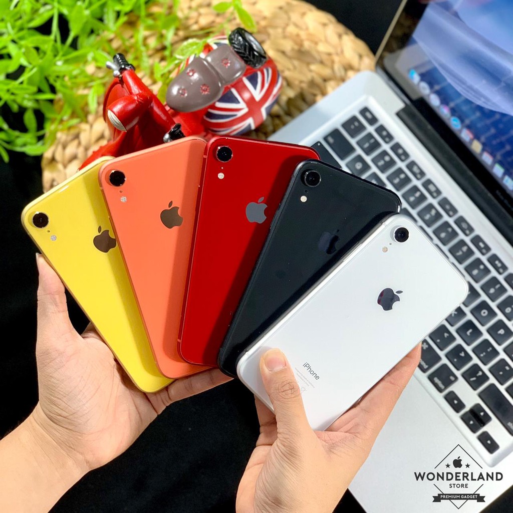 Second iPhone XR 64GB Nano+eSim Black/White/Red/Yellow/Coral/Blue, Mulus LikeNew, Fullset Original-1