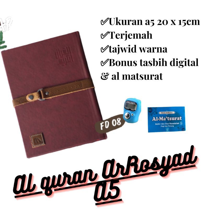 Free Tasbih Al Matsurat Alquran Quran Mushaf Terjemah Tajwid Madina Ar Rosyad For Dad A5 Hard Cover Shopee Indonesia