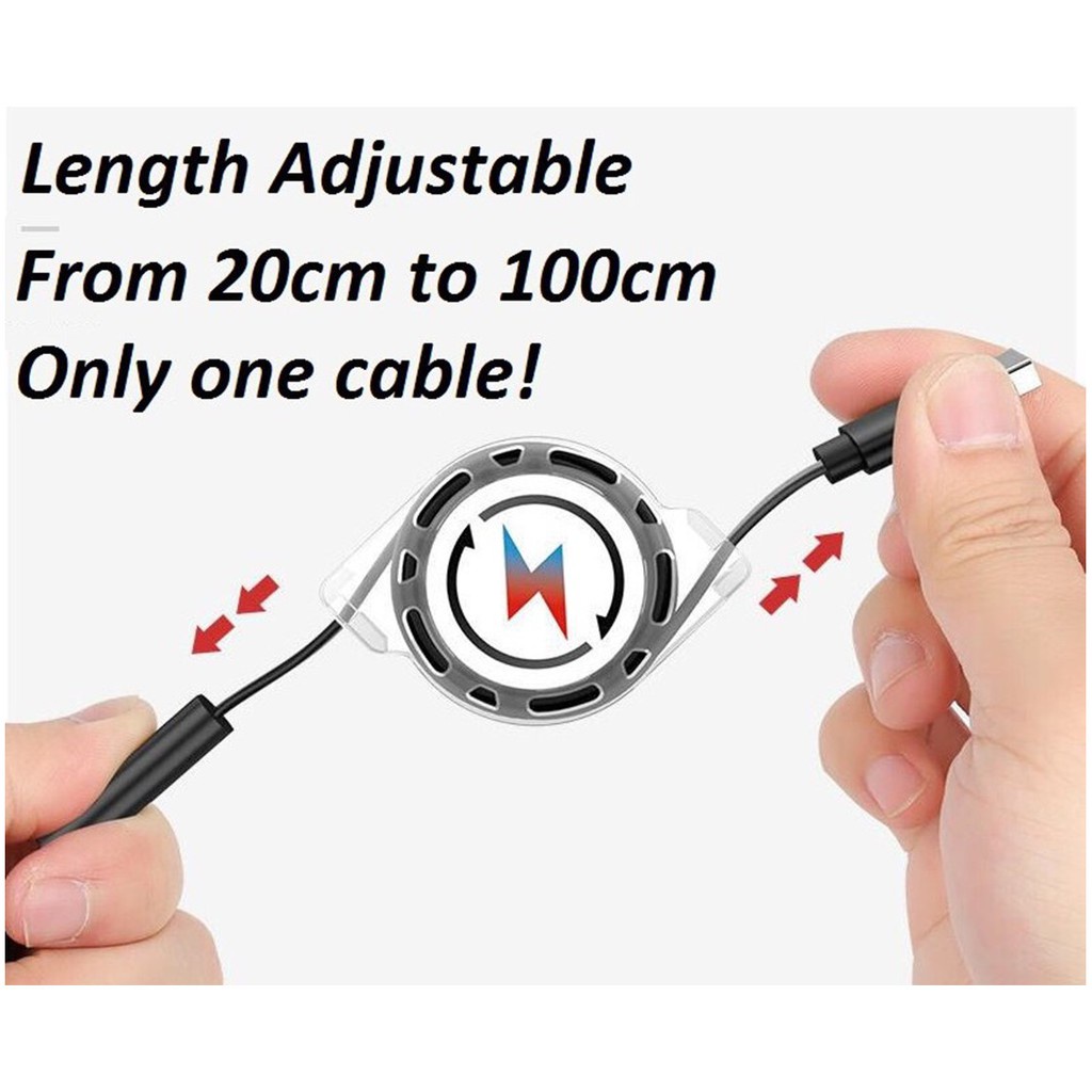 3 in 1 Mobile Cables kabel data pengisian flash yang dapat ditarik