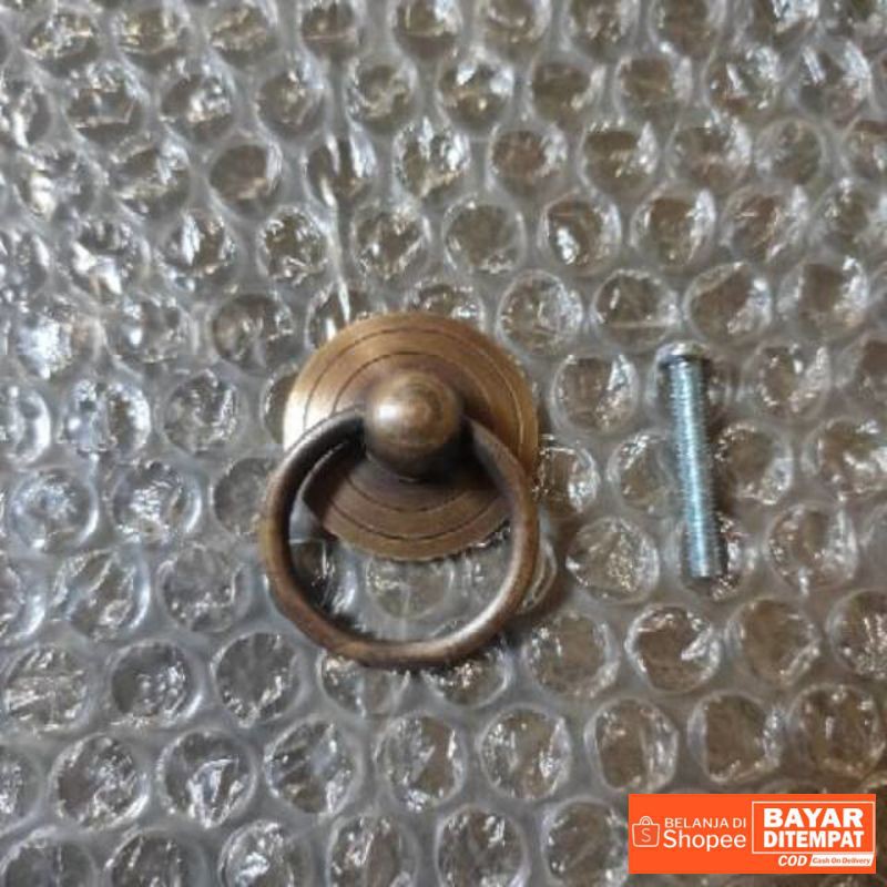 Handle / tarikan laci kuningan antik motif anting Termurah