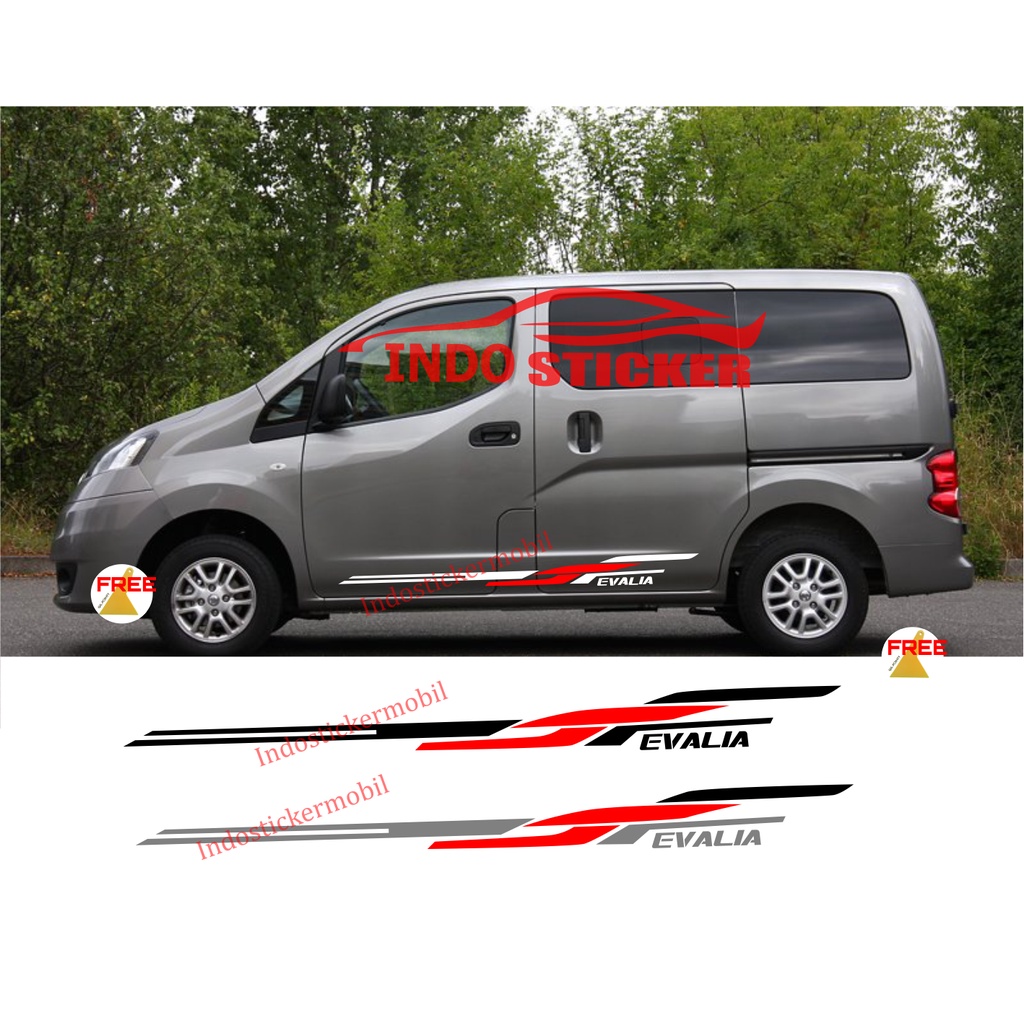 CUTTING STICKER STIKER MOBIL NISSAN EVALIA STIKER SISI SAMPING MOBIL EVALIA SERENA CUSTOM TEXT