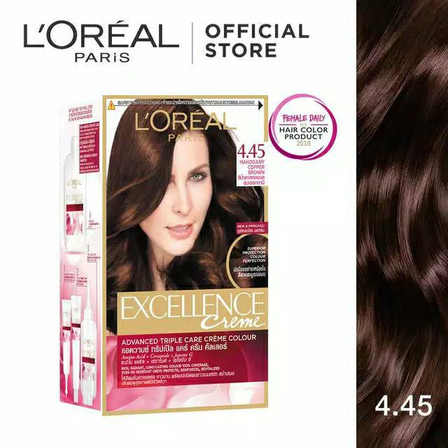  L Oreal  Paris Excellence Creme 4 45 Cat  Rambut  