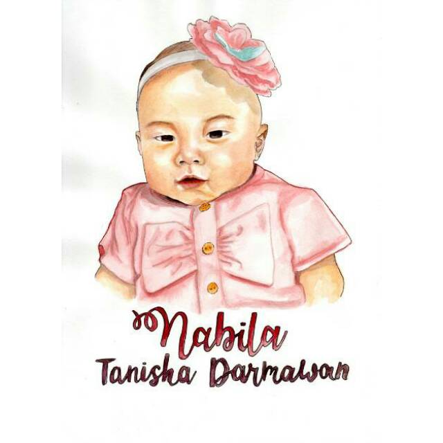 

SKETSA WAJAH WATERCOLOR A5 A4