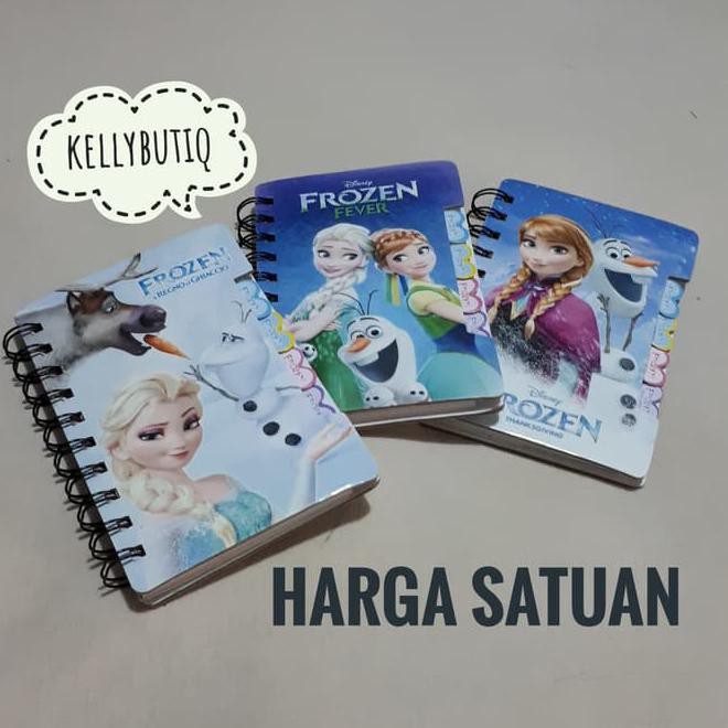 

Buku Tulis Mini Memo Catatan Notesbook Ring Karakter Frozen