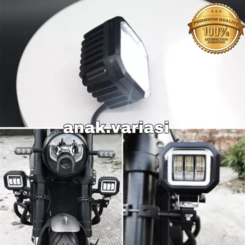 LAMPU DAYMAKER MINI 3 LED/LAMPU SOROT DAYMAKER MINI 3 MATA KOTAK/LAMPU TEMBAK DAYMAKER CWL/LAMPU SOR