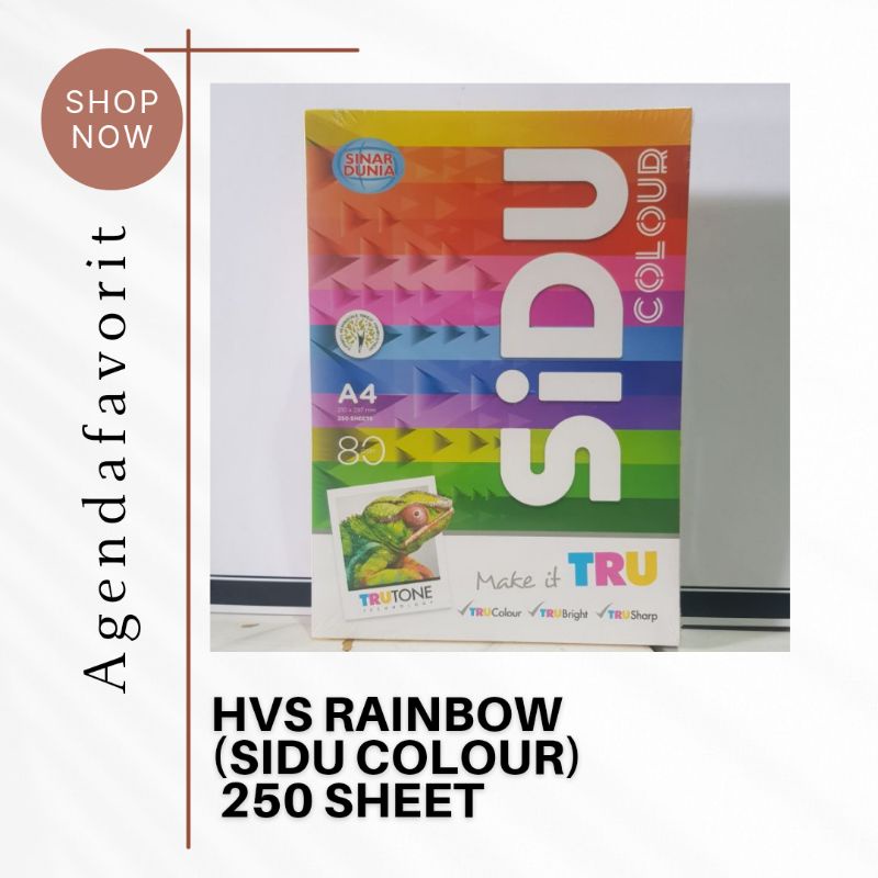 

(250 lembar) HVS RAINBOW 10 Warna A4 80 GSM