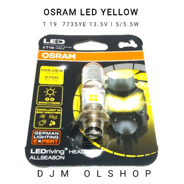 LAMPU DEPAN OSRAM LED YELLOW  VARIO 125 BEAT FI ESP MIO M3