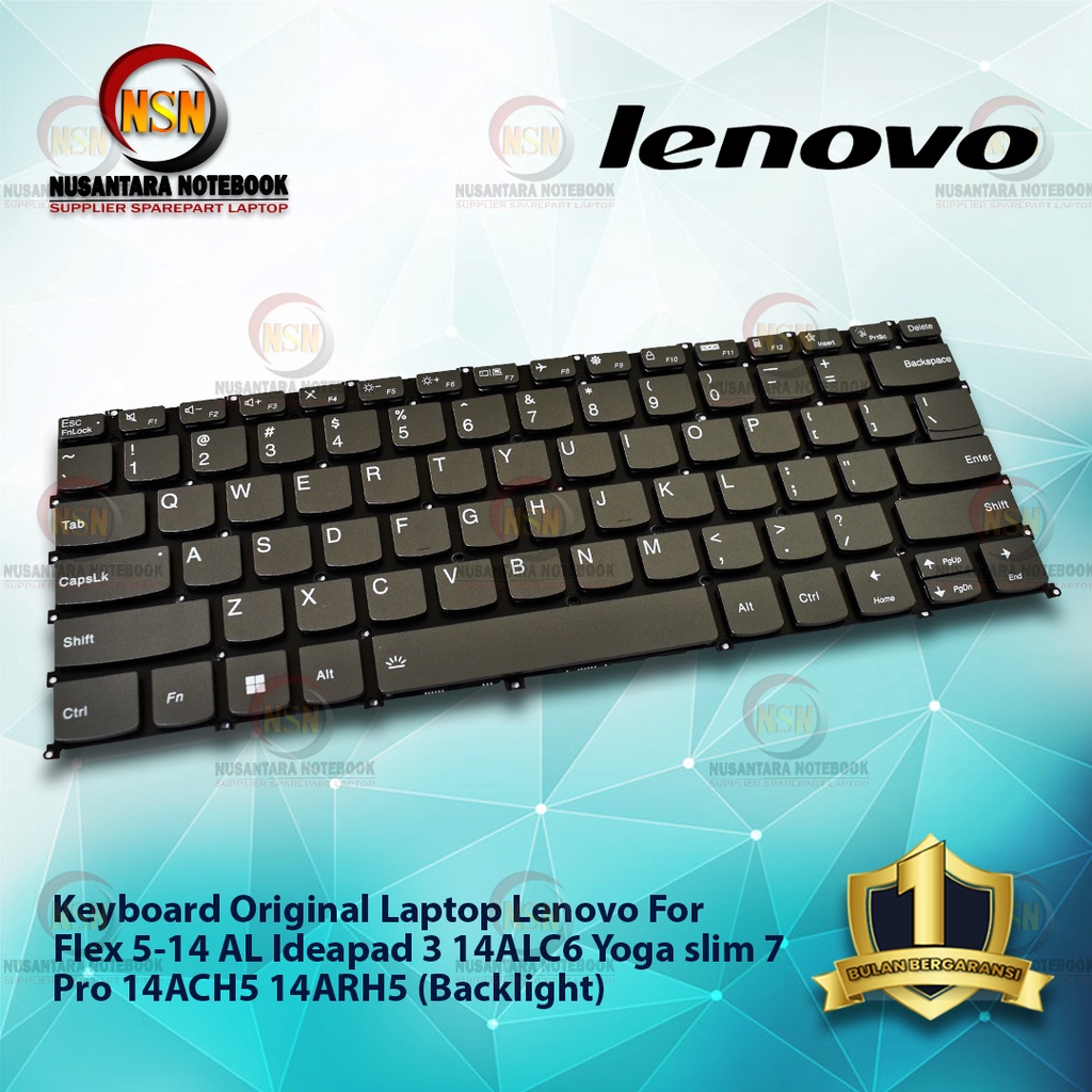 Keyboard Original Laptop Lenovo For Flex 5 14 AL Ideapad 3 (Backlight)