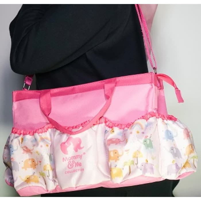 TAS BAYI Tas Baby Mommy and Me Elephant Baby Bag Set of 3 in 1 Paket Tas Baby Set Grosir Tas Anak