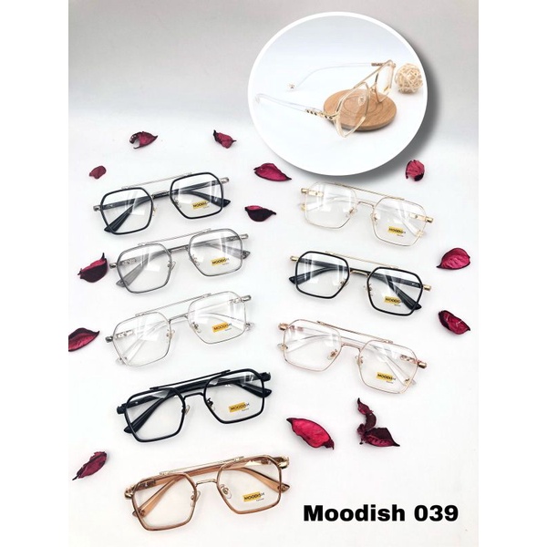 RETRO KEREN | Frame 039 | Kacamata kotak double bridge | Paket kacamata minus/plus/cyl/antiradiasi
