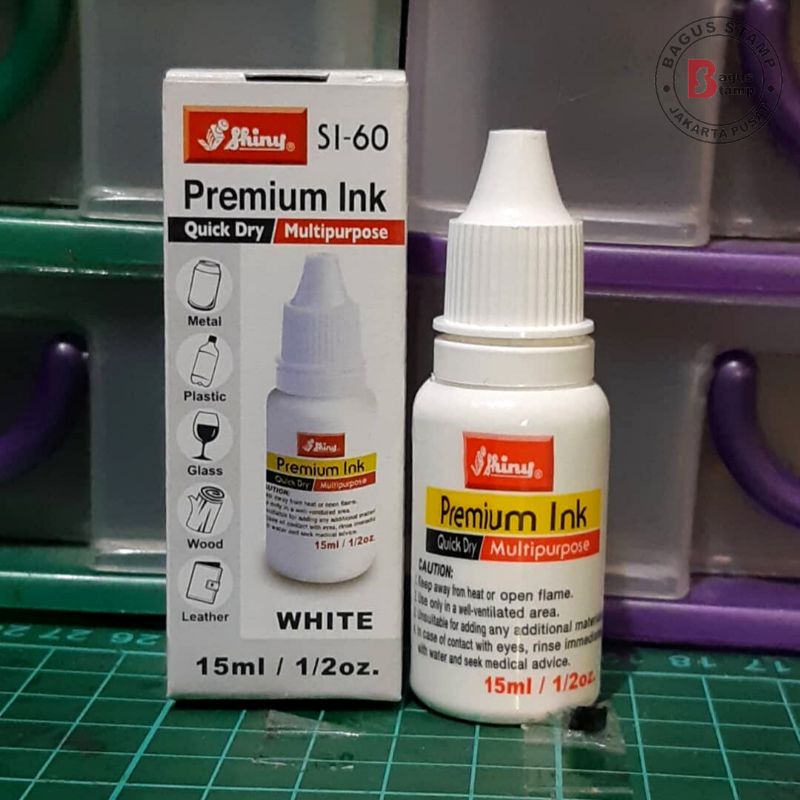 

HJK Tinta Stempel Permanent / Premium / plastik kaca kayu besi foil Tahan Air/ Anti Luntur TINTA