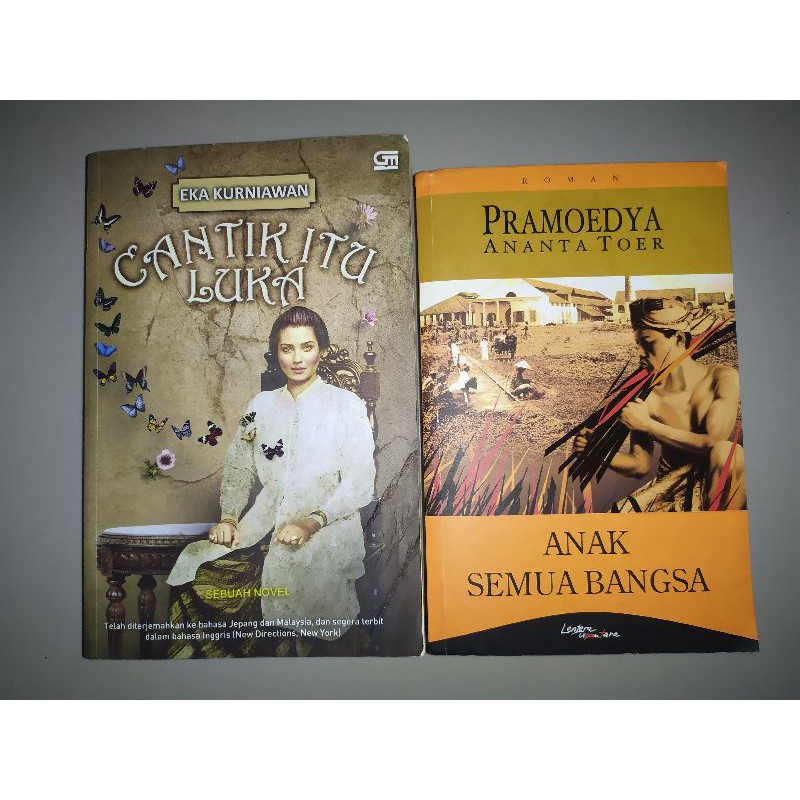 Preloved Novel Bekas Original " Cantik Itu Luka dan Anak Semua Bangsa " Ori