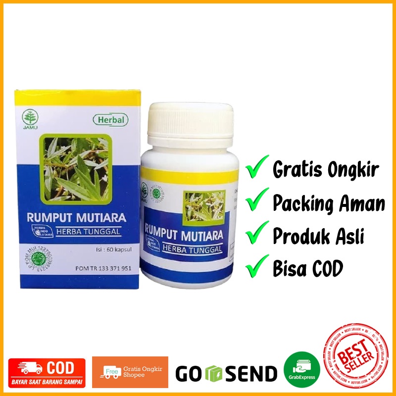 

HIU RUMPUT MUTIARA isi 60 Kapsul Rumput Mutiara Obat Radang Tenggorokan Radang Paru Radang Amandel Radang Usus Buntu Radang Infeksi Saluran Kemih Radang Hati Radang Empedu Radang Panggul Radang Saluran Nafas kapsulherbal HERBAL INDO UTAMA