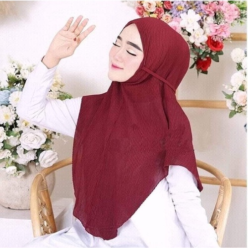 jilbab bergo maryam plisket full / jorda bergo tali plisket full diamond premium