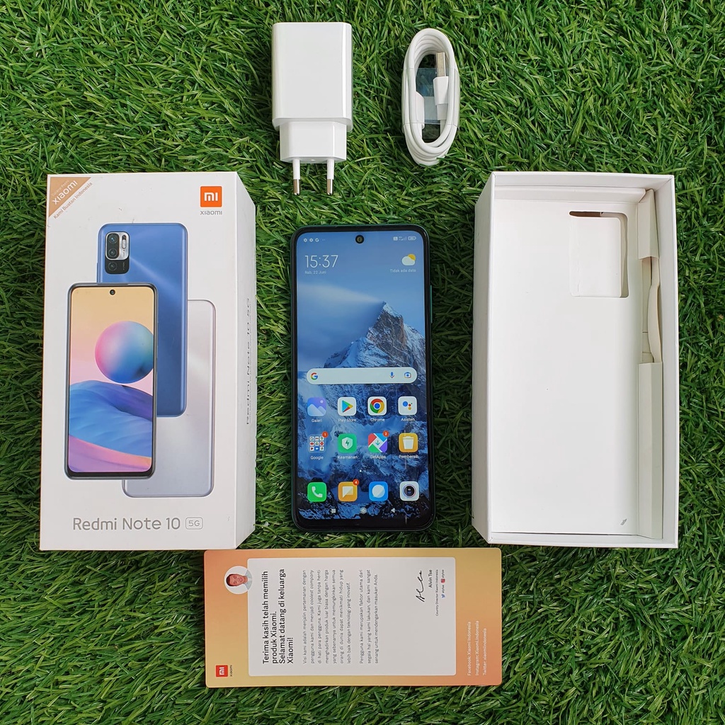 XIAOMI REDMI NOTE 10 5G SECOND 4/128 & 8/128 GB HP SECOND HANDPHONE SECOND HP SEKEN HP BEKAS HP MURA