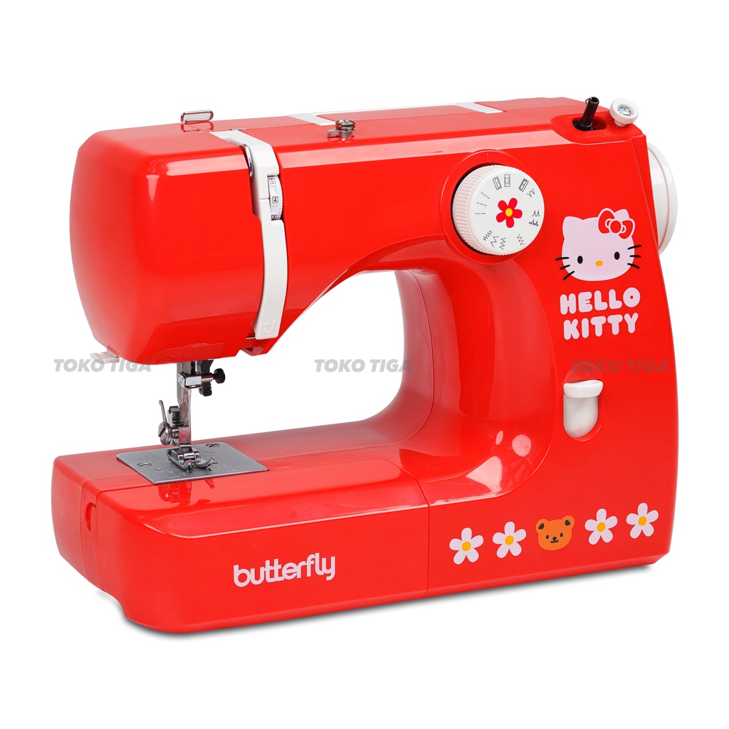 Mesin Jahit BUTTERFLY 1216R Hello Kitty Edition (Portable Multifungsi)