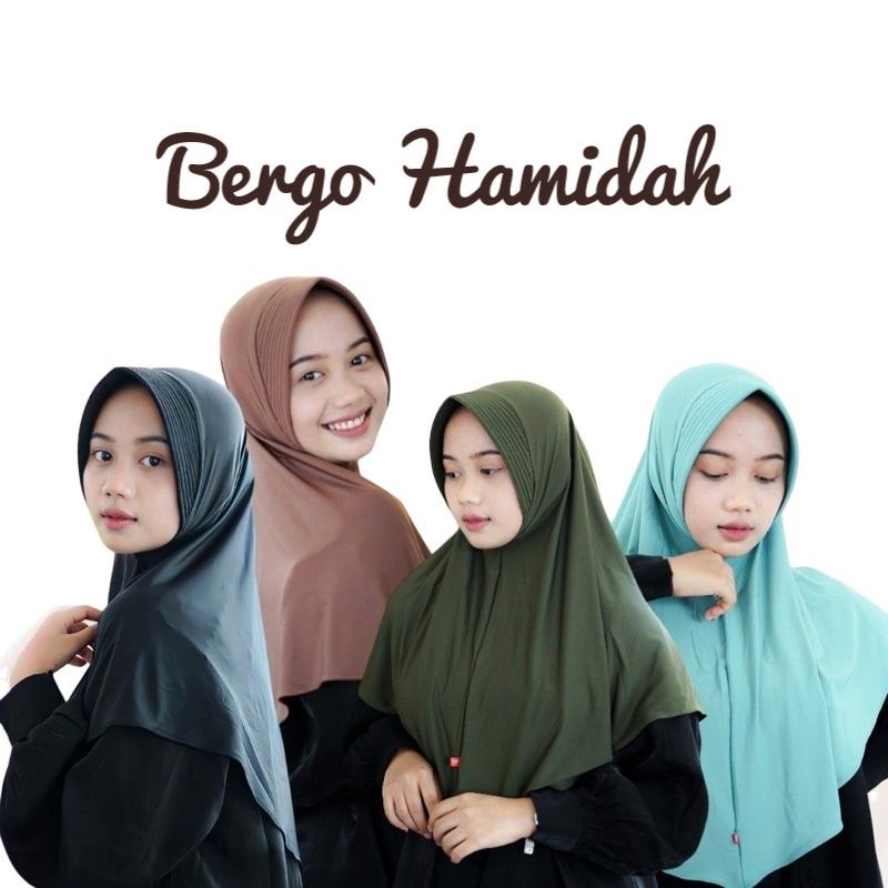 Hijab Instant Bergo Hamidah Menutup Dada / Bergo Sport Jumbo