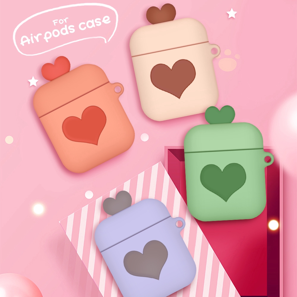 Casing Silikon Motif Love Lucu Untuk Apple Airpods 1 2 Shopee