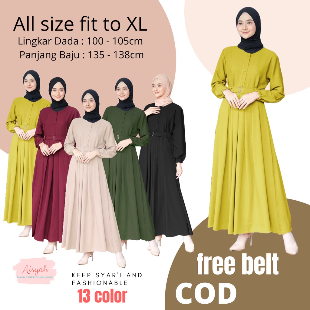 Gamis hitam terbaru polos moscrepe all size  gaun wanita muslim kekinian abayya terbaru set kondanga