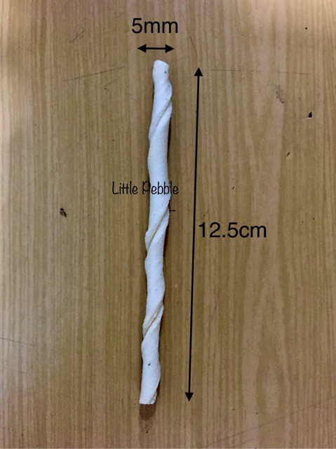Tulang Twist Stick 5” 12.5cm WHITE per pcs