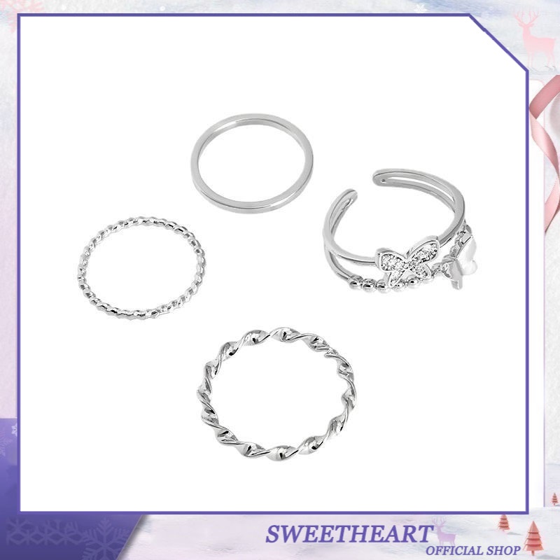 Cincin Jari Telunjuk Desain Kupu-Kupu Untuk Wanita