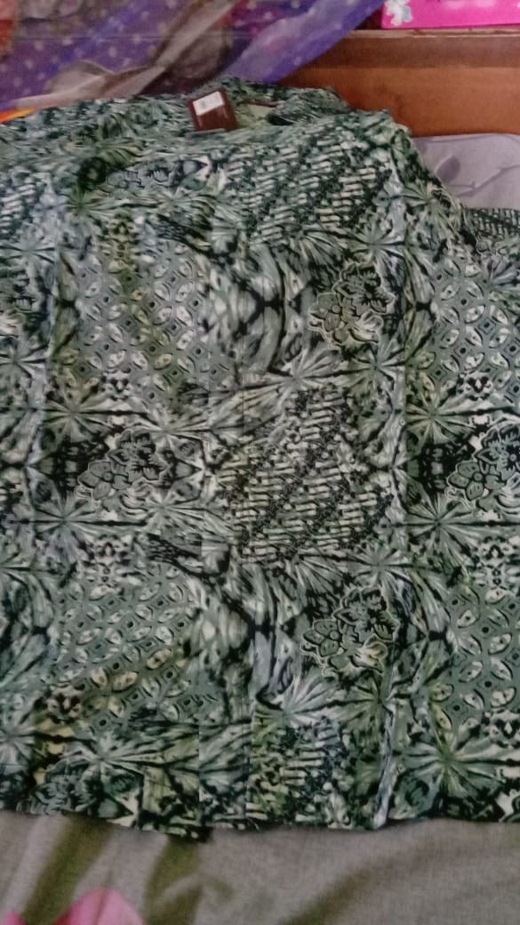 Pradawita Batik Kemeja Abstrak Kusuma 1a-abu-abu