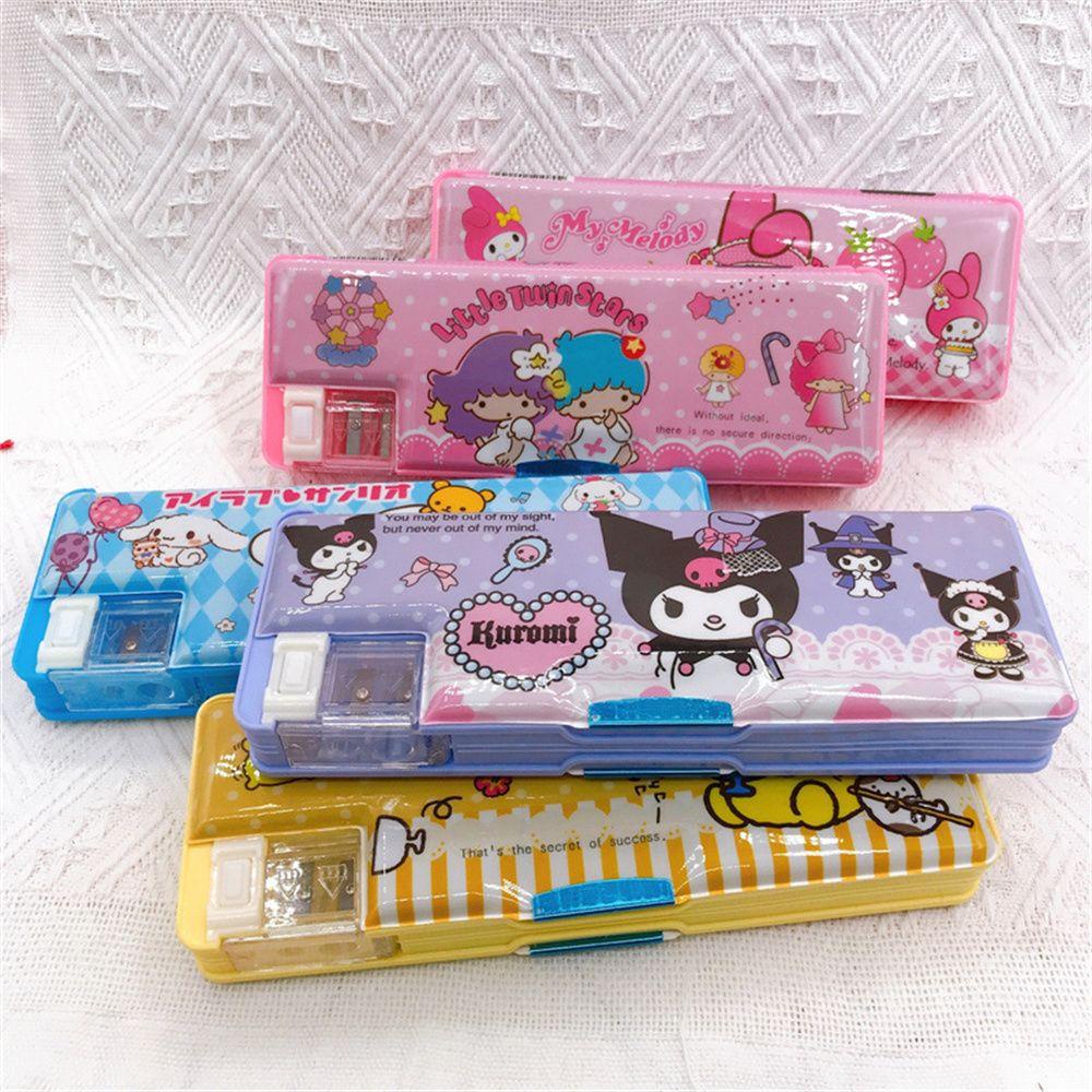 Mxbeauty Tempat Pensil Perlengkapan Sekolah Multifungsi Kuromi My Melody Kawaii Kartun Pencil Box