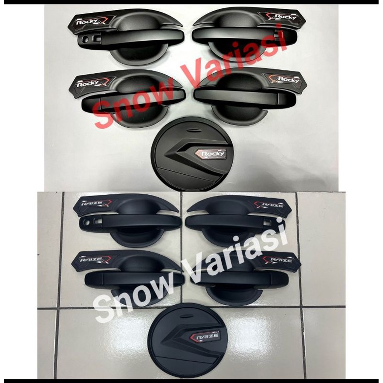 Paket Outer Handle Tank Cover Raize Rocky 2021 2023 2024 Sporty Chrome Hitam