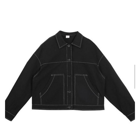 JAKET CASUAL TANGAN PANJANG SAKU DEPAN APE.STORE/JAKET UNISEX-1