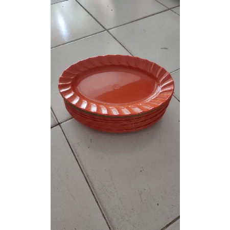 Piring Oval Bahan Semi Melamin 10 Inch (Melamix) / Piring Saji Seafood Pecel Lele