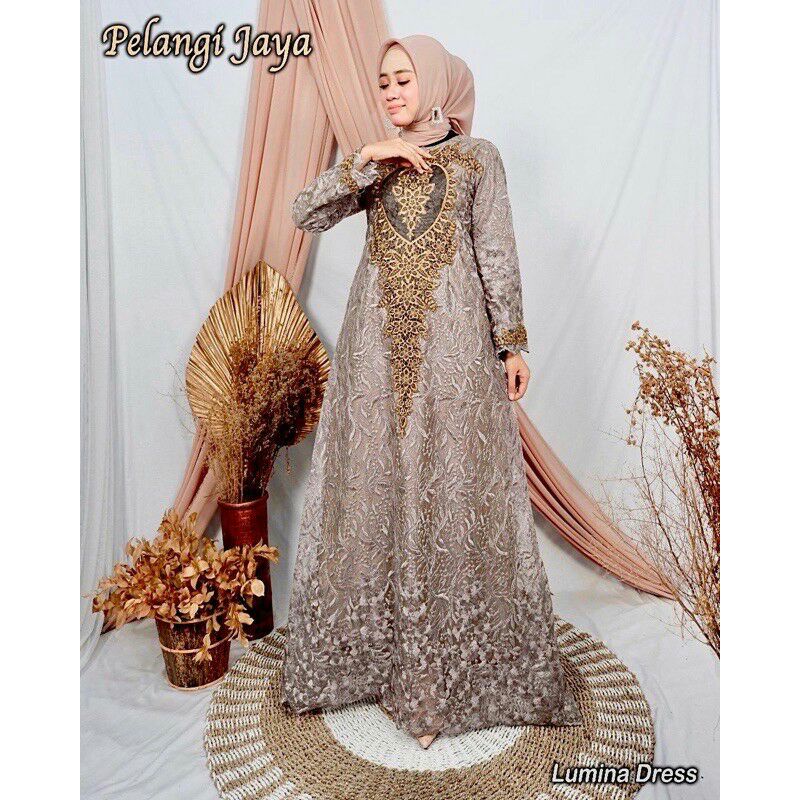 GAMIS DREES TERMEWAH-GAMIS LUMINA TERBARU by pelangi jaya/GAMIS BROKAT PREMIUM -GAMIS PESTA-GAMIS KO