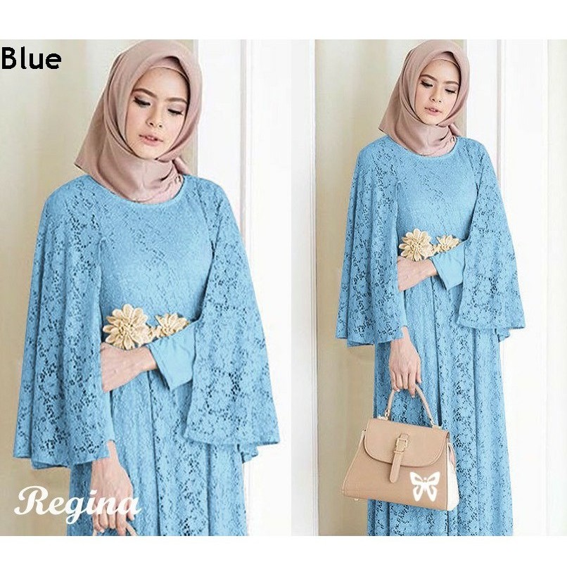 HOPYLOVY - Gamis Brukat Wanita Maxi Regina