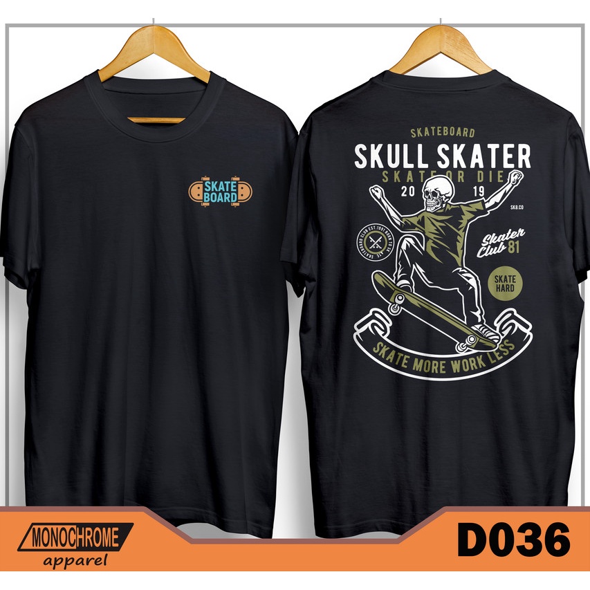 D036 Kaos Baju Skate Skater Skaters Skateboard Distro Pria