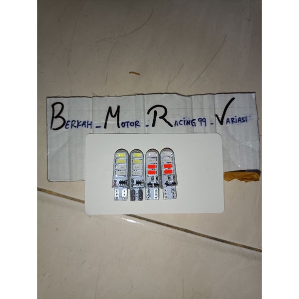 Bola cucuk / lampu sein 2 warna Lampu led senja sein strobo t10 t13 led 2 warna 12 volt strobo kedip