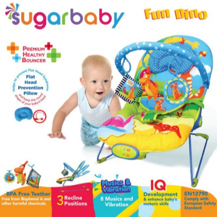 Sugar Baby Premium Healthy Bouncer 3 Recline Ayunan Bayi